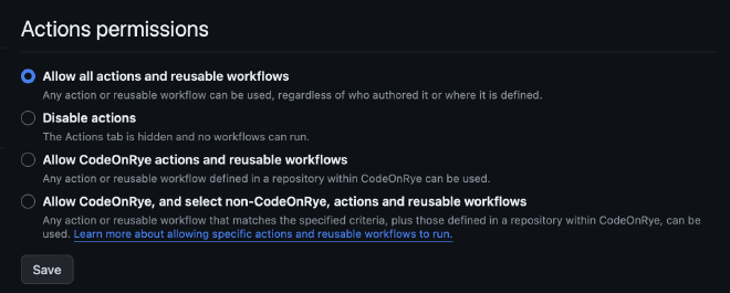 GitHub Actions Permissions